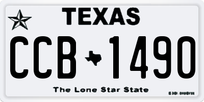 TX license plate CCB1490