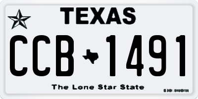 TX license plate CCB1491