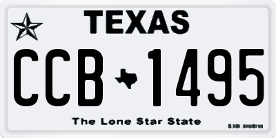 TX license plate CCB1495
