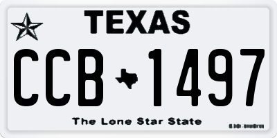 TX license plate CCB1497