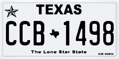 TX license plate CCB1498