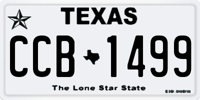 TX license plate CCB1499