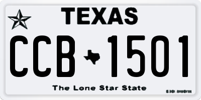 TX license plate CCB1501