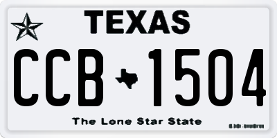TX license plate CCB1504