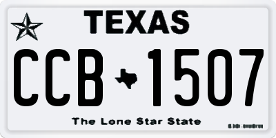 TX license plate CCB1507