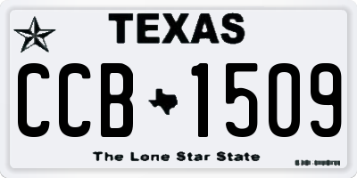 TX license plate CCB1509