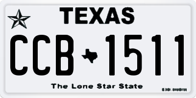 TX license plate CCB1511