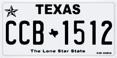 TX license plate CCB1512