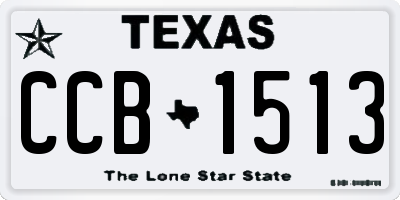 TX license plate CCB1513