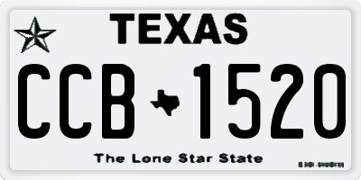 TX license plate CCB1520