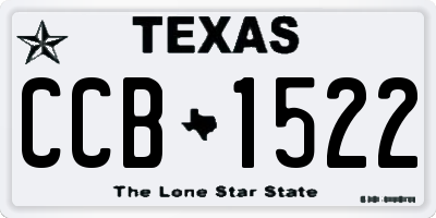 TX license plate CCB1522
