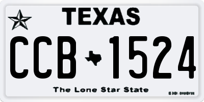 TX license plate CCB1524