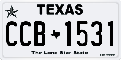 TX license plate CCB1531