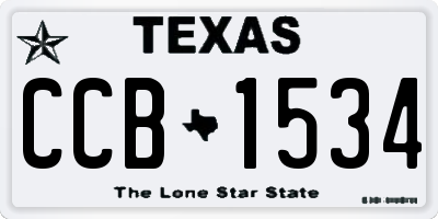 TX license plate CCB1534