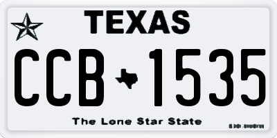 TX license plate CCB1535