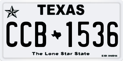TX license plate CCB1536