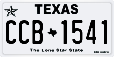TX license plate CCB1541