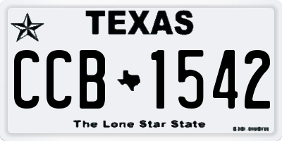 TX license plate CCB1542
