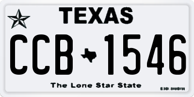 TX license plate CCB1546