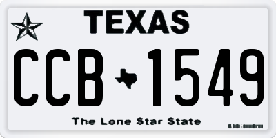 TX license plate CCB1549