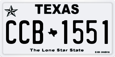 TX license plate CCB1551