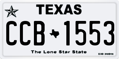 TX license plate CCB1553