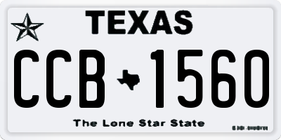 TX license plate CCB1560
