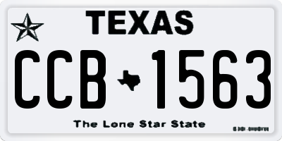 TX license plate CCB1563