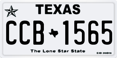 TX license plate CCB1565