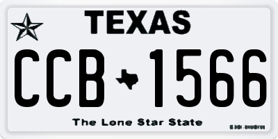 TX license plate CCB1566