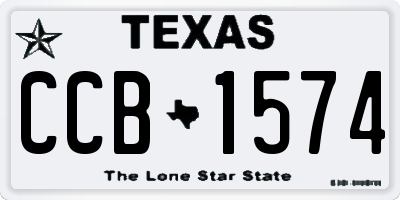 TX license plate CCB1574