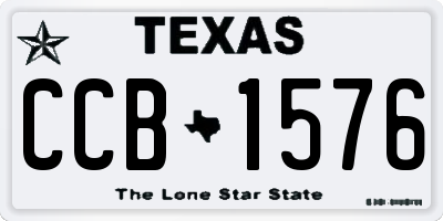 TX license plate CCB1576