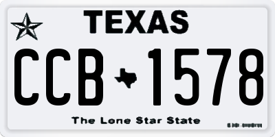 TX license plate CCB1578