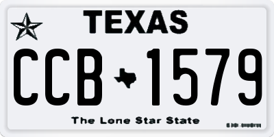TX license plate CCB1579