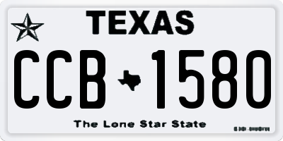 TX license plate CCB1580