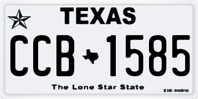 TX license plate CCB1585