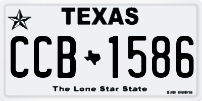 TX license plate CCB1586