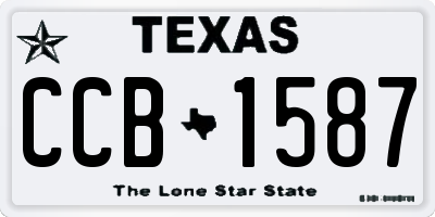 TX license plate CCB1587