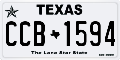 TX license plate CCB1594