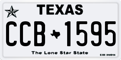 TX license plate CCB1595