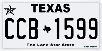 TX license plate CCB1599