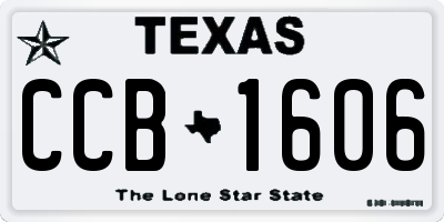 TX license plate CCB1606