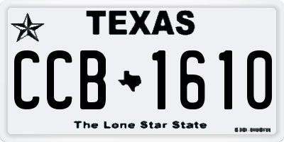 TX license plate CCB1610