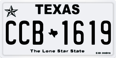 TX license plate CCB1619