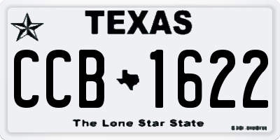TX license plate CCB1622