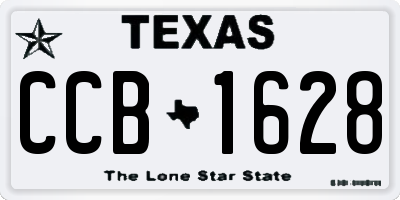 TX license plate CCB1628