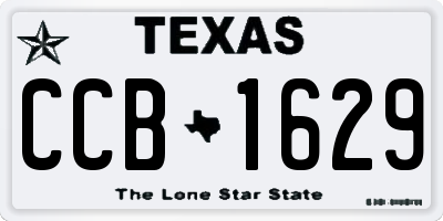 TX license plate CCB1629
