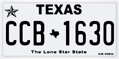 TX license plate CCB1630