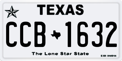 TX license plate CCB1632