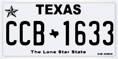 TX license plate CCB1633